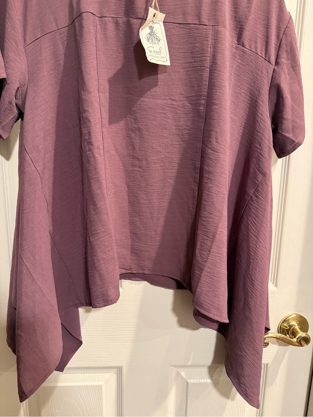 easel Mauve Short-Sleeve Swing Tunic - Picture 5 of 7